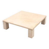 Italian Travertine & Chrome Coffee Table
