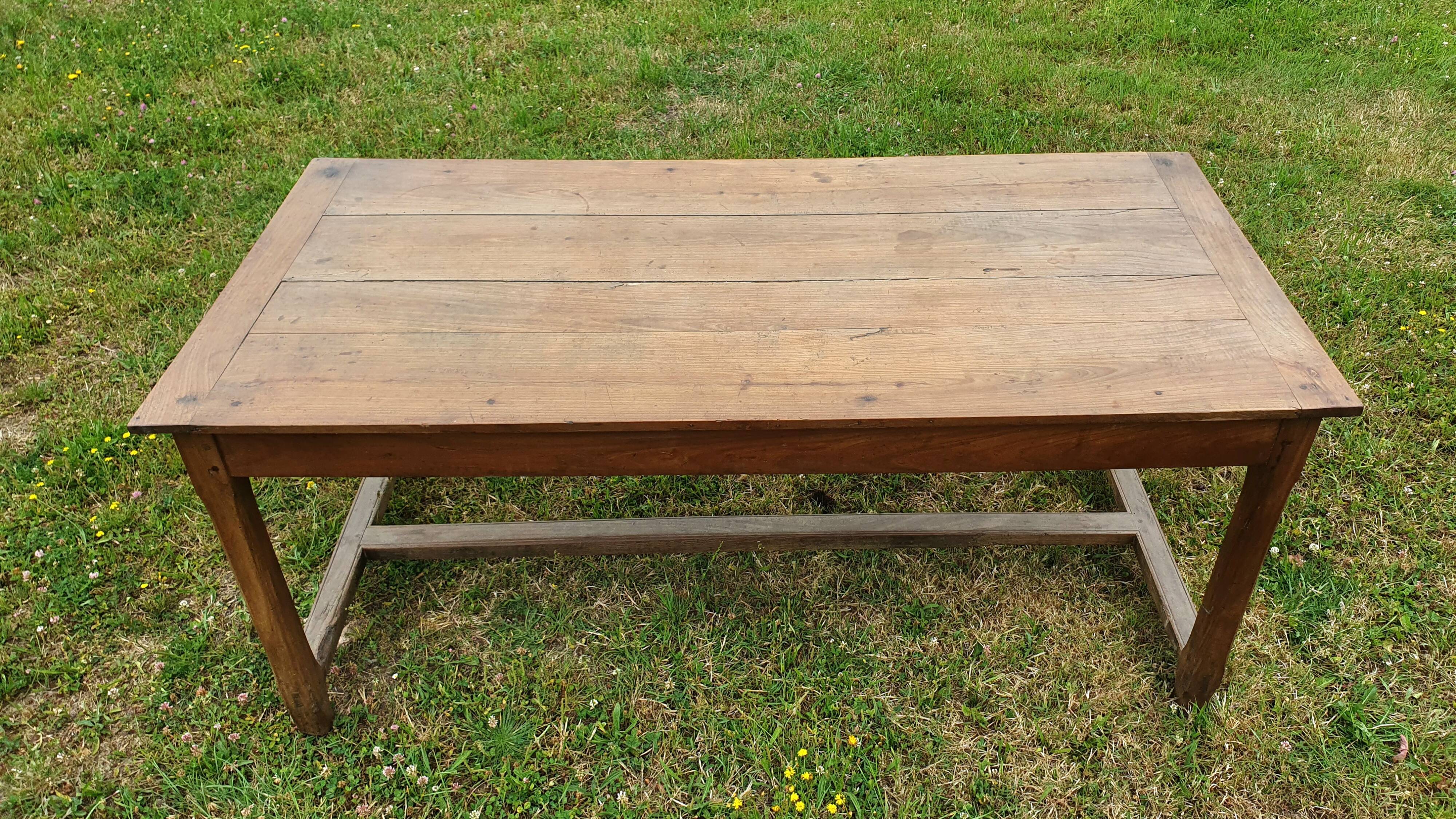 Old farmhouse table with drawers