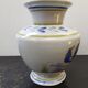 Old vase quimper henriot ceramic white décor blue rooster vintage