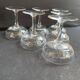 6 Blown and Cut Champagne Glasses