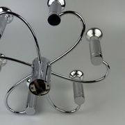 60s 70s Sputnik wall lamp or ceiling lamp by Cosack Leuchten Chrom