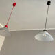 Ceiling lamps in opal glass Italian 1970s