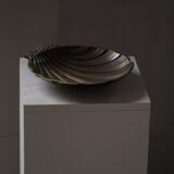 Danish Art Deco decorative shell bowl in bronze, 1930s–1940s.