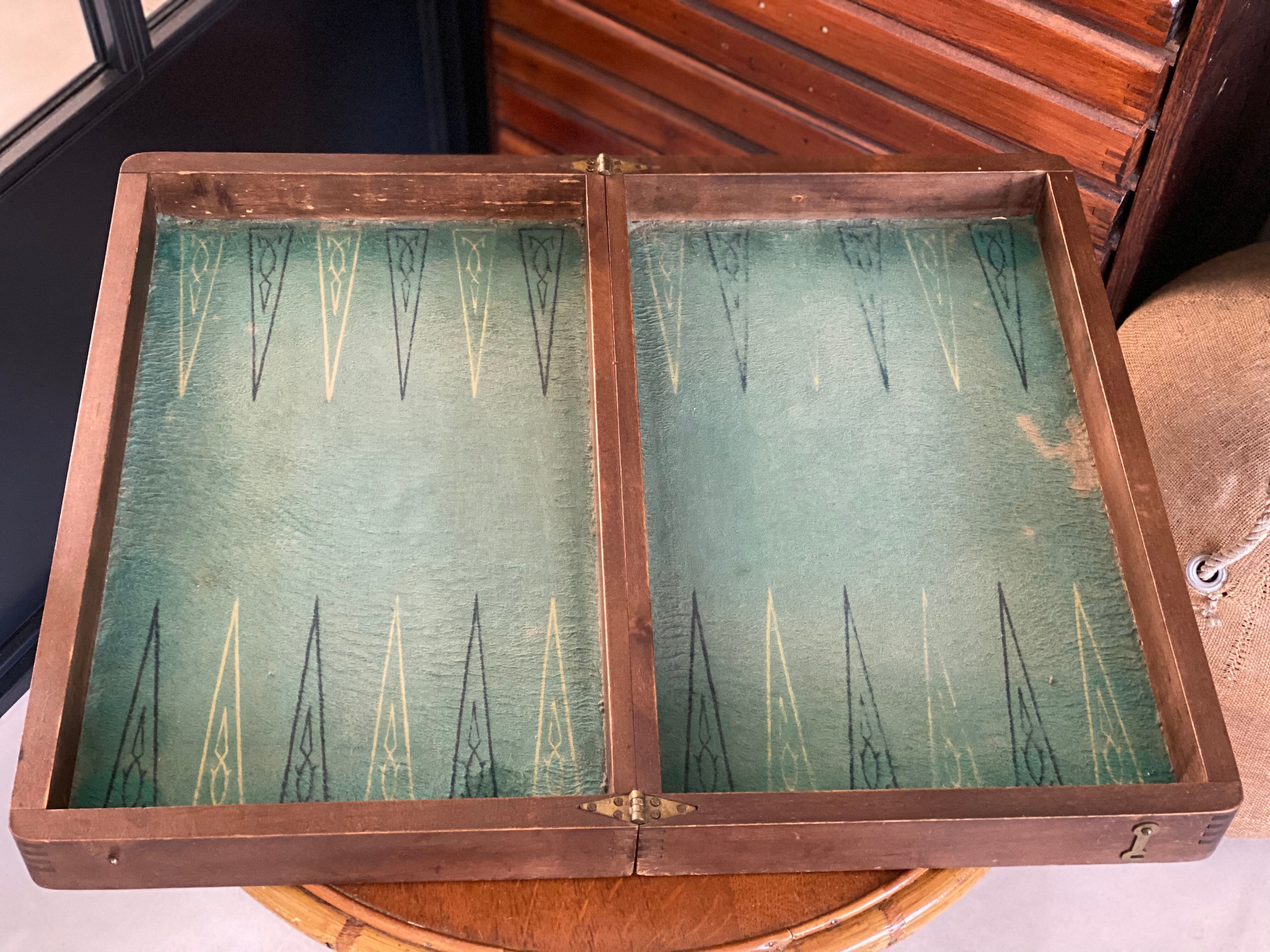Old backgammon game