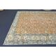 Vintage Turkish Oushak handmade wool cotton orange rug 161x267