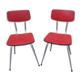 2 red chairs vintage