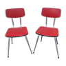 2 red chairs vintage