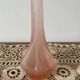 Satin pink glass vase with irregular shapes