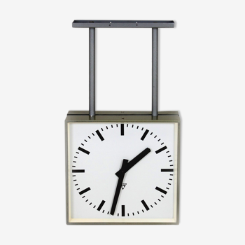 Double-Sided Railway Clock from Pragotron, 1980s