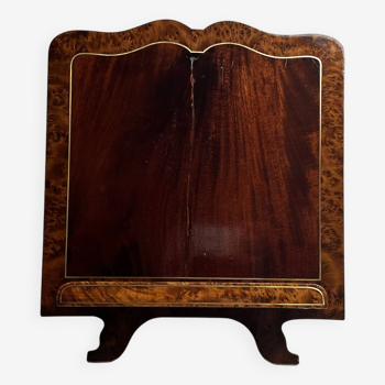 Old mahogany table lectern and magnifying glass late 19th century