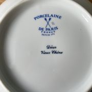 Set of 3 porcelain cups from Paris décor Old China