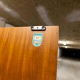 Scandinavian teak cabinet 1960 with mounting plan