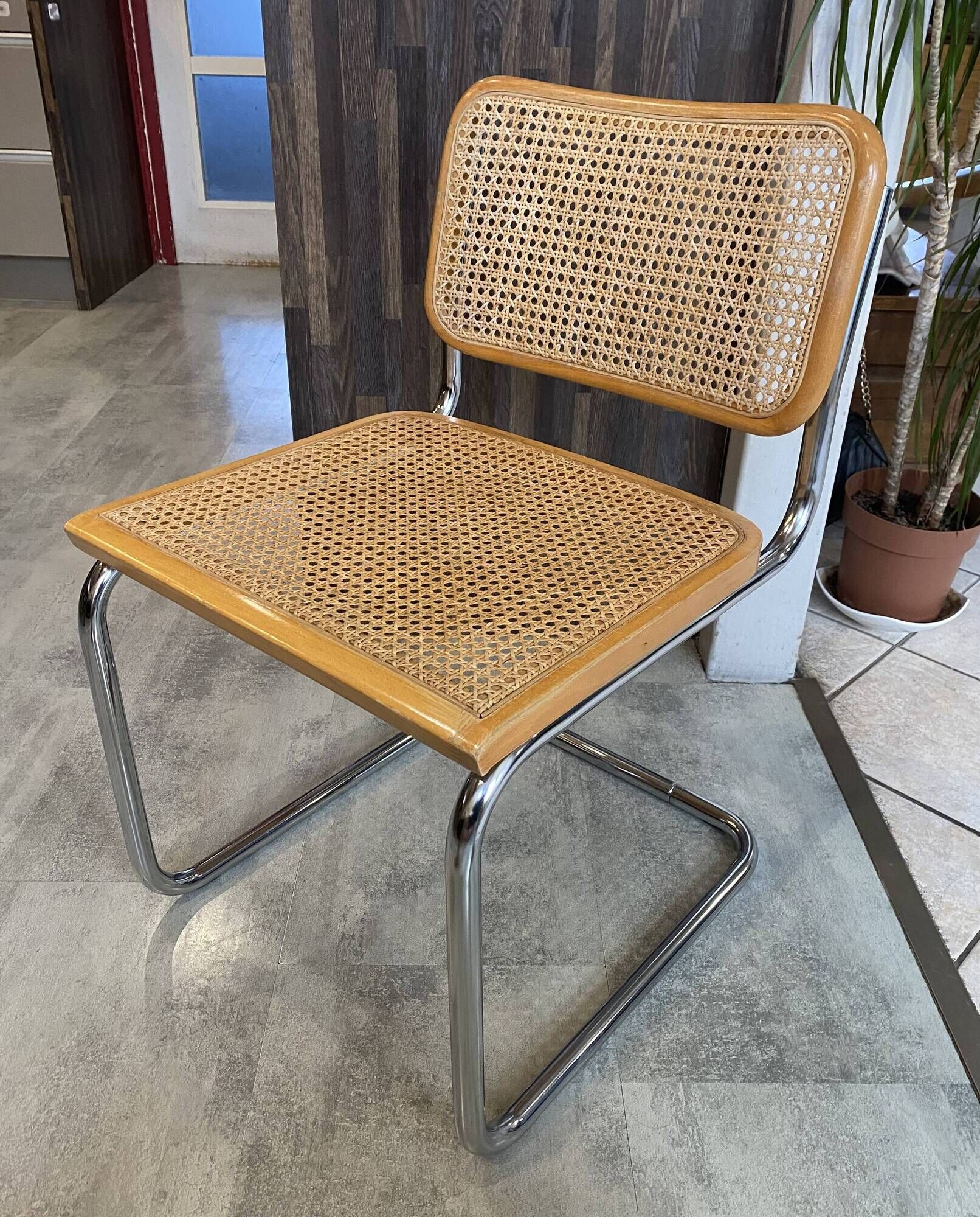Chair without armrests Cesca B32 Marcel Breuer vintage 1980