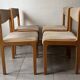 Set of 4 Scandinavian Baumann chairs in solid elm – 1970s