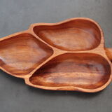 Exotic wooden aperitif tray, circa 1970