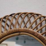 1960s Italian design bamboo mirror