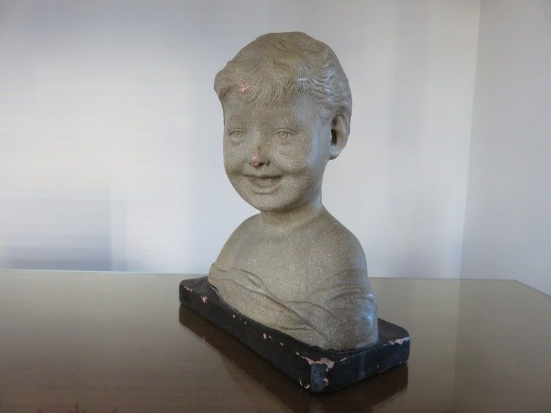 Bust " the laughing child " after Desiderio da Settignano 1920 1930