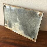 Old enamelled plate number 21