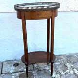 Four-legged oval gueridon with crotch or side table