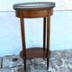 Four-legged oval gueridon with crotch or side table