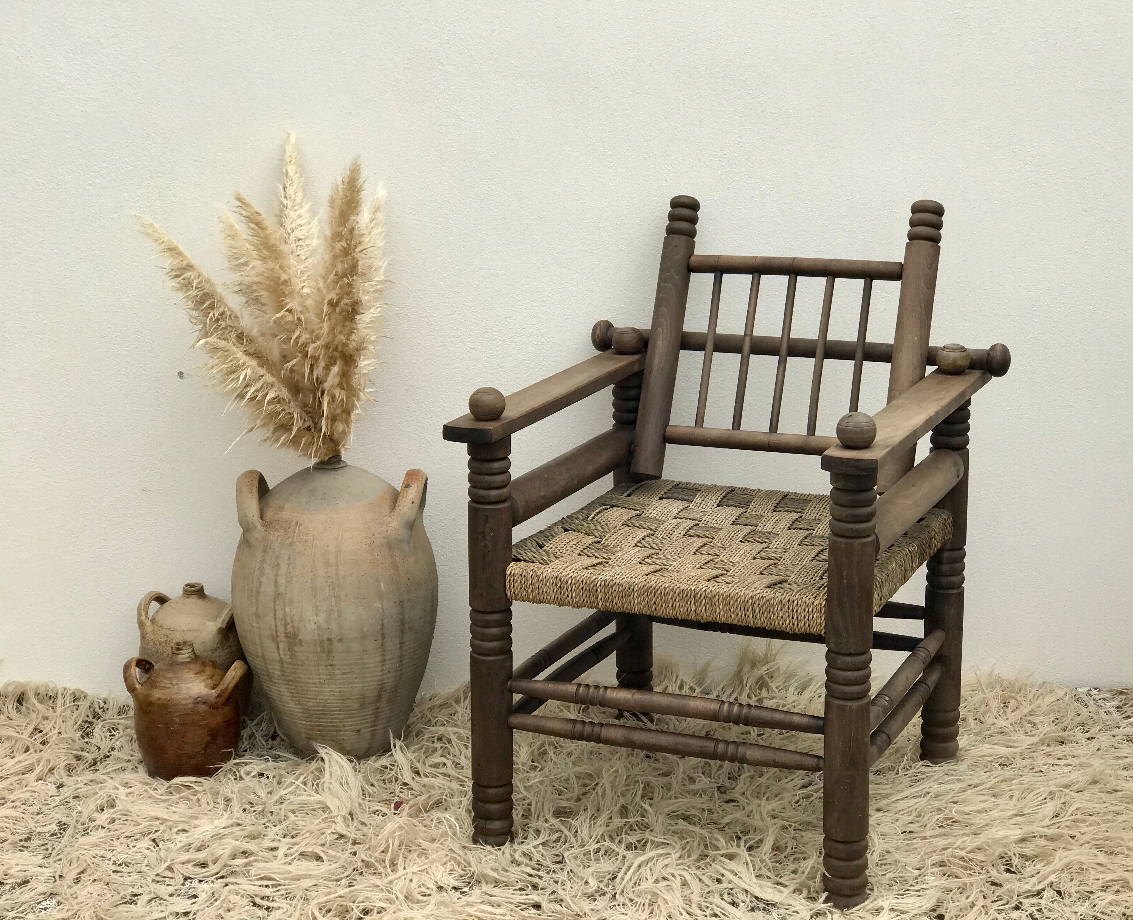Fauteuil ancien corde
