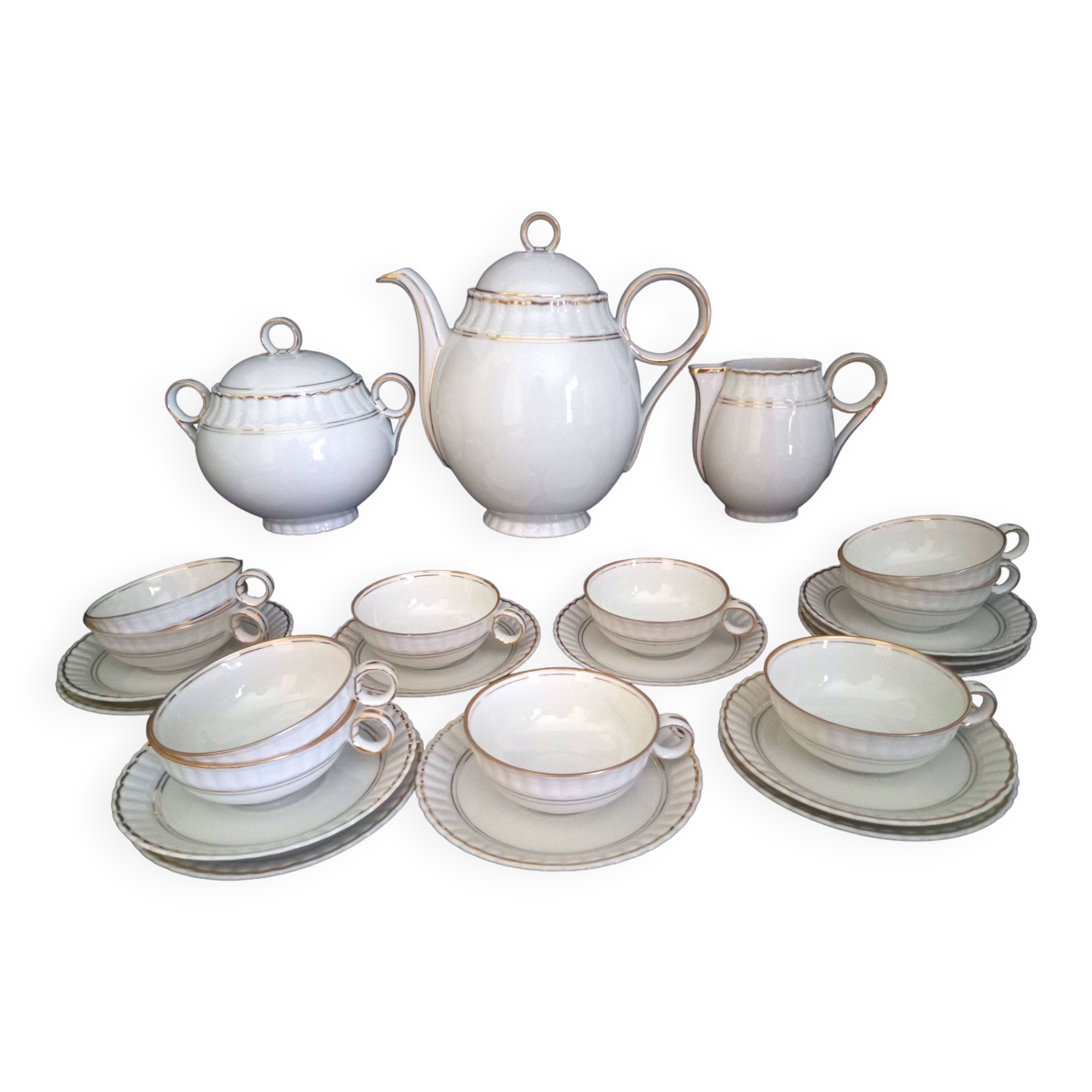 Bernardaud & Co, Limoges - Service à café ou thé Art Déco
