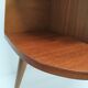 Bedside tripod wood feet spindles design 60s