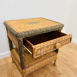 Rattan bedside