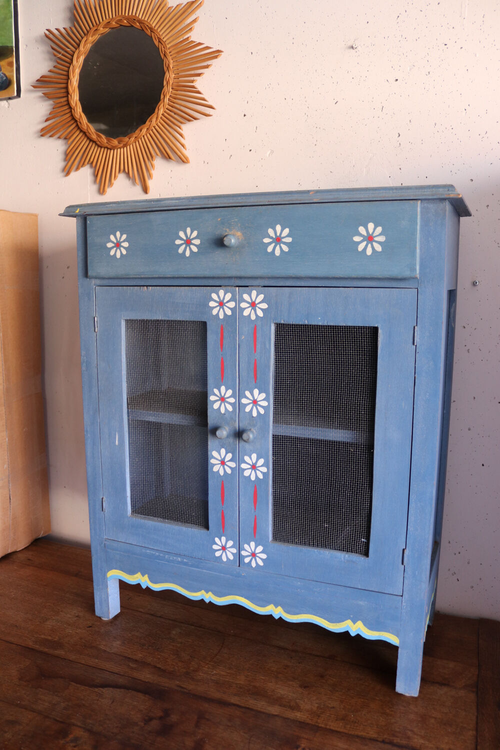 Small painted blue folk furniture – country spirit