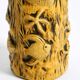 Large handmade glazed ceramic floor vase, handled vase with maritime motifs