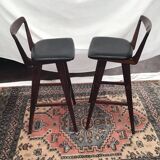 2 Scandinavian 50s bar stools