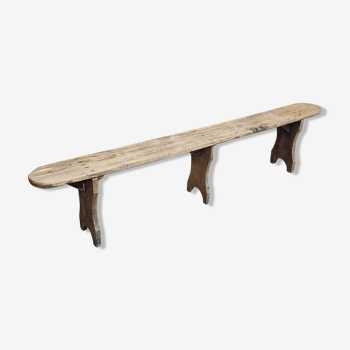 Banc en bois vintage table d’appoint