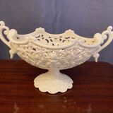 Ear cup in openwood earthenware italian style white lace model