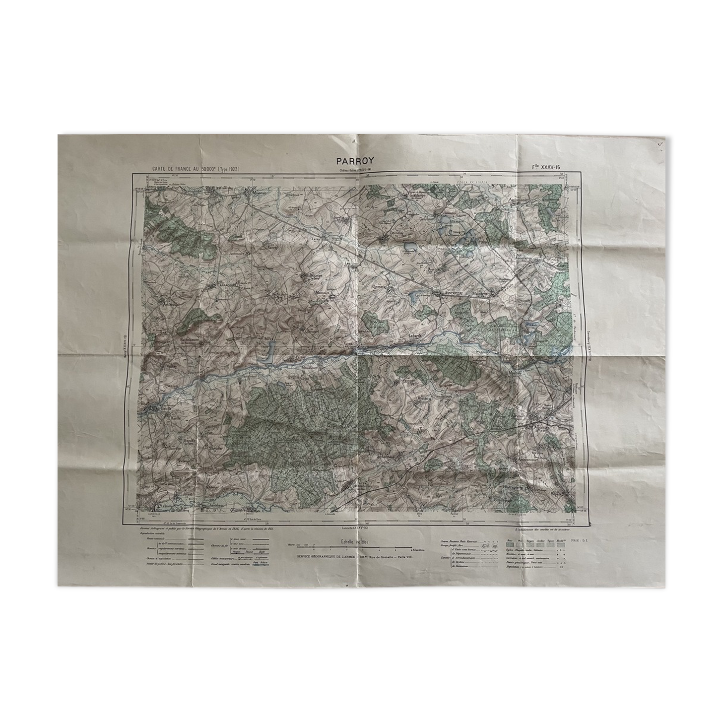 Carte militaire 1926 de Meurthe-et-Moselle