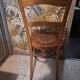 Chaise de style bistrot en bois blond 1940