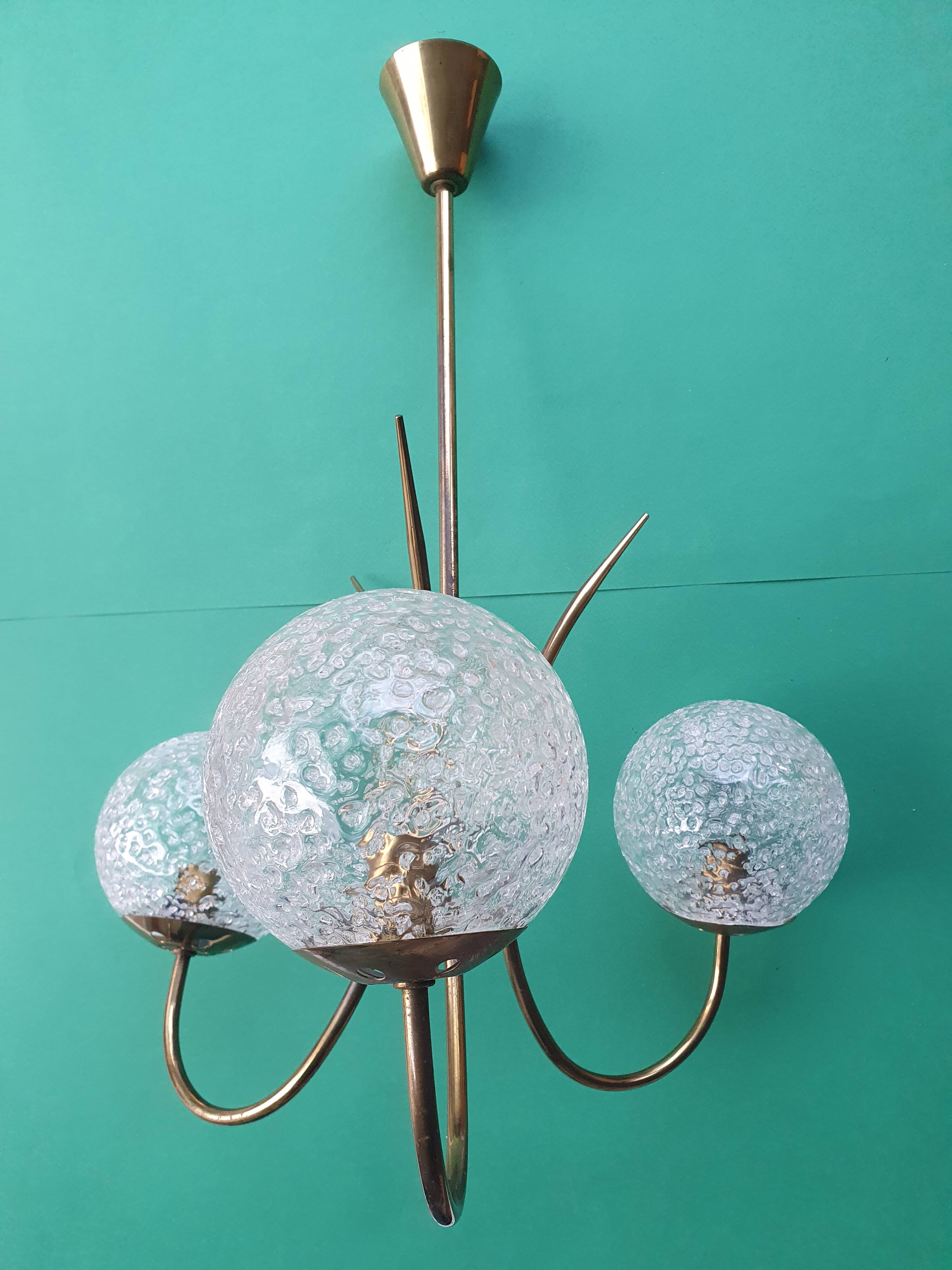 Vintage three-light chandelier