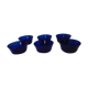 6 duralex cobalt blue glass ramekins
