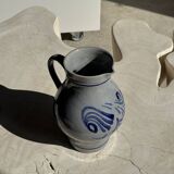 Large blue West Germany pitcher