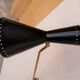 Vintage "Diabolo" wall apply in black metal and brass