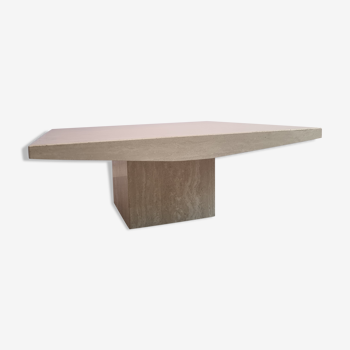 Square Italian travertine coffeetable