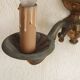 Pair Traditional French Vintage Heavy Brass Empire Style Double Wall Lights