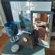 Mirror, art deco, wood, blue velvet patina, antique wax