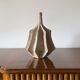 Organic modern white earthenware vase, France 1970s