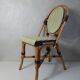 Chaise de bistrot médaillon en rotin et scoubidou