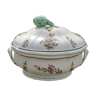 Soupière, demi porcelaine Lunéville, Keller et Guérin, décor floral