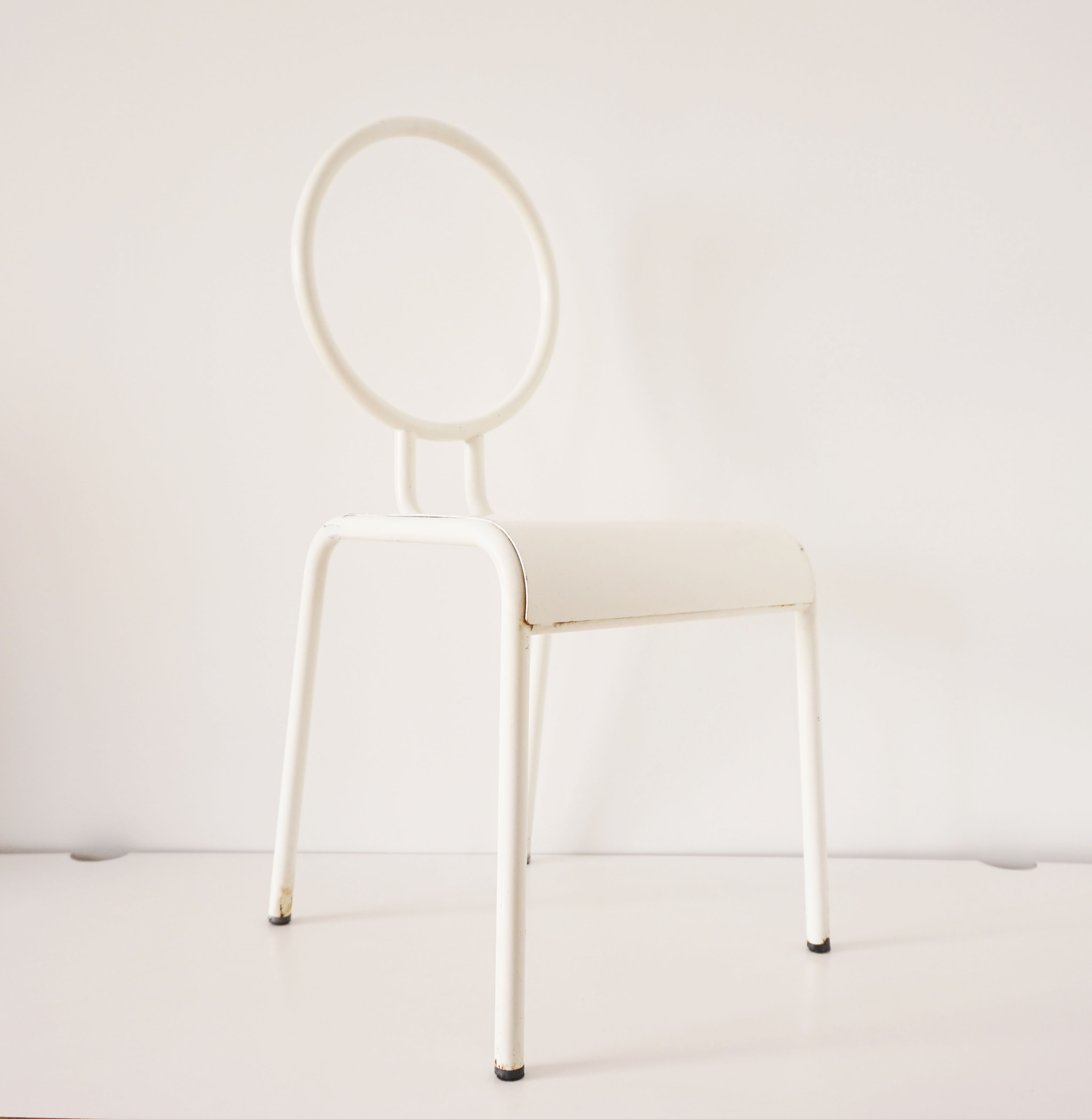Vintage white metal children's chair