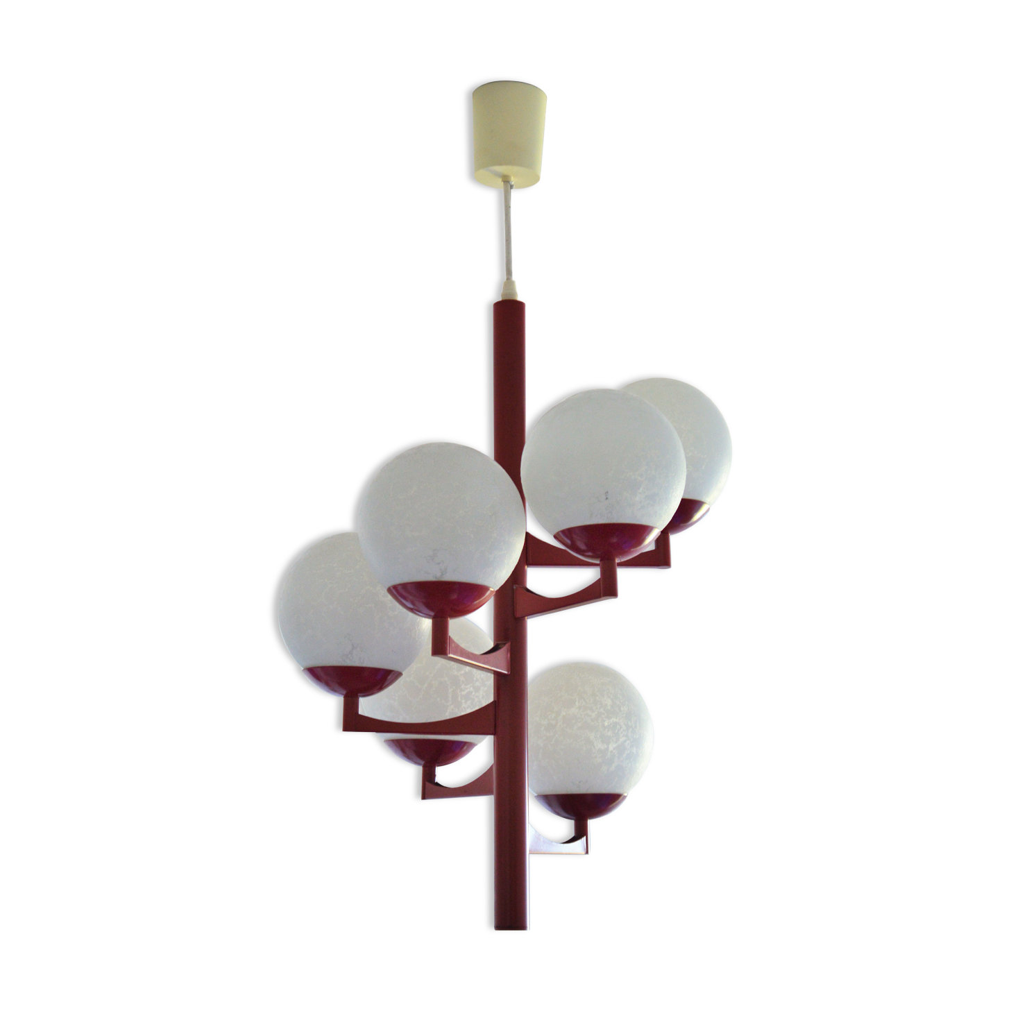 Ceiling chandelier Vintage design lamp from the 60s/70s space age