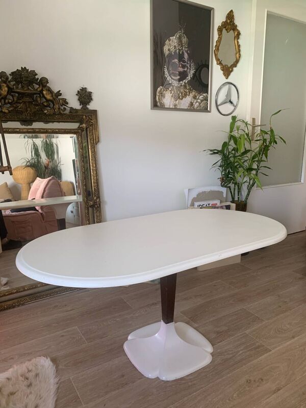 Table basse pied tulipe Gautier vintage