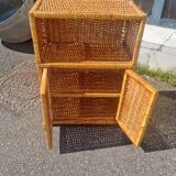 Vintage rattan shelf cabinet furniture