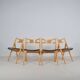 Set CH-29 Sawbuck chairs designed by Hans Wegner for Carl Hansen & Son